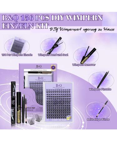 Premium 156 PCS Lash Extension Set - Individual Eyelashes Adhesive Mascara Brush & Applicators for DIY Extensions (B01 Kit) - Buy Online on SooperMarket.com