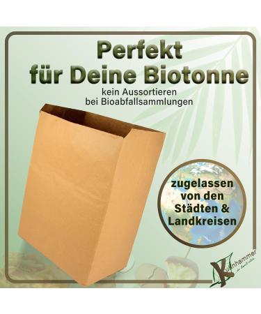 Kuhnhammer Organic Waste Bag 10L | 50 Stk Plastic-Free Tearproof Eco-Friendly Organic Garbage Bags - Buy Online on SooperMarket.com