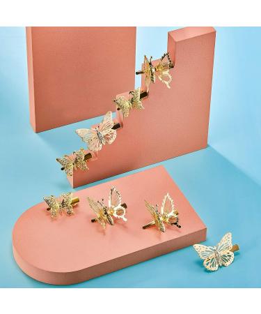 24-Piece Gold Metal Butterfly Hair Clips for Girls and Women - Stylish Hair Accessories - Buy Online on SooperMarket.com