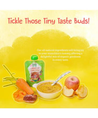 Organic Halal Baby Food Pouches - Stage 2 Carrot Lamb Puree 12x130g for 7+ Months - Buy Online on SooperMarket.com