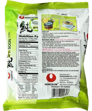 Nongshim Ramen Assorted Bundle Shin Ramyun Soon Veggie Ramyun Instant Noodle Soup 2 Flavours Box Halal (Pack of 40) by CNMART - Buy Online on SooperMarket.com
