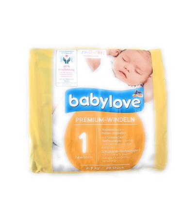 babylove diapers premium extra soft size 1 newborn 2-5kg 1 x 28 pieces size 1 (28 pieces)