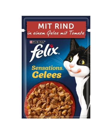 FELIX Sensations Jelly wet cat food with beef & tomato in jelly 26 pack (26 x 85g) Beef & Tomato 2.21 kg (1 pack)