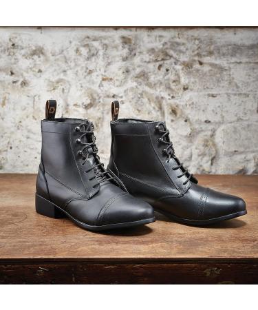 Dublin Foundation Black Laced Paddock Boots - Big Kid Size 4 | Quality Equestrian Footwear - Buy Online on SooperMarket.com