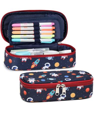 Cambond Big Capacity Pencil Case Cute Pencil Case for Boys Kids Large Storage Pencil Pouch for School Pencil Case Only Dark Blue Space
