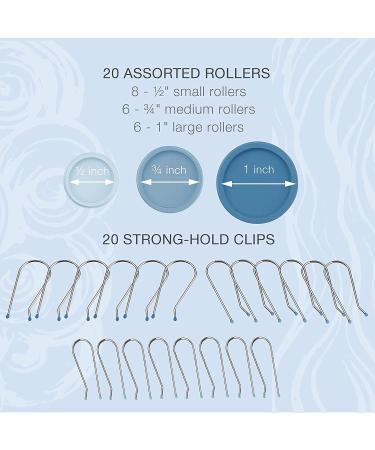Conair Compact Multi-Size Hot Rollers in Blue - Create Amazing Curls with Ease - Buy Online on SooperMarket.com