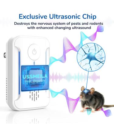 6 Pack Ultrasonic Pest Repeller Plug-In for Indoor Pest Control - Repels Insects, Roaches, Mice, Spiders, and Mosquitoes - Ideal for Home, Garage, Warehouse, and Office - Buy Online on SooperMarket.com
