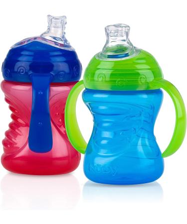 Nuby Plastic No-Spill Super Spout Grip N' Sip Cup - Red and Blue 2-Pack, 1 Count - Buy Online on SooperMarket.com