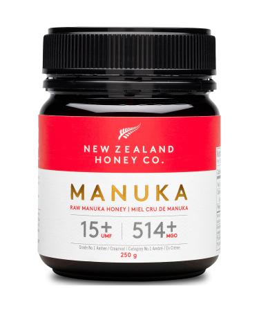 New Zealand Honey Co. Raw Manuka Honey UMF 15+ | MGO 514+ UMF Certified / 250g 250 g (Pack of 1)