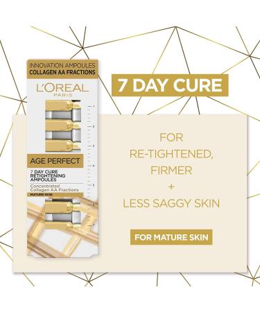 L'Oreal Paris Age Perfect Retightening Collagen Ampoules For Mature Skin X7 - Buy Online on SooperMarket.com