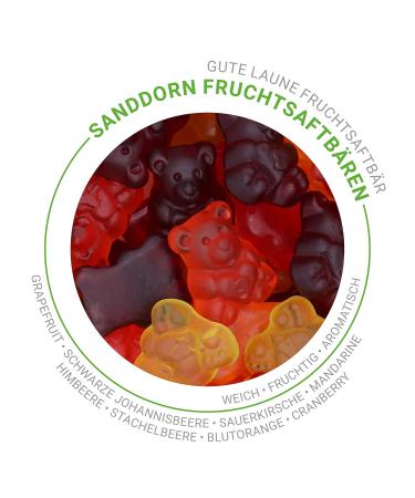 Naschlabor x Good Mood Sea Buckthorn Fruit Juice Bear | 20% Pure Juice | Gluten & Lactose-Free | 150g Pack | No Artificial Dyes or Flavors - Buy Online on SooperMarket.com