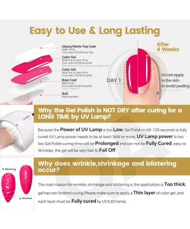 YTD Likomey Berry Pink Gel Nail Polish 15ml | Soak Off UV Nail Varnish for DIY Manicure & Pedicure | Bright Pink CS409 - Buy Online on SooperMarket.com