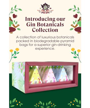 English Tea Shop Organic Gin Botanicals - 12 Pyramid Tea Bags Gift pack with 3 different Natural Botanical Blends - Buy Online on SooperMarket.com