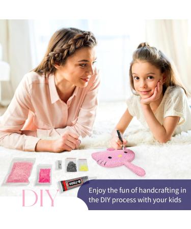Shop Ocomuan Kitty Birthday Party Favors | Handmade Crystals Handheld Makeup Mirror - Perfect DIY Gift for Girls & Women - Buy Online on SooperMarket.com