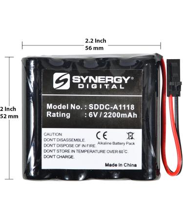 Synergy Digital 6V 2200 mAh Replacement Battery for Best Access Systems VPD-BB | Ultra Hi-Capacity Alkaline Battery - International Shipping Available - Buy Online on SooperMarket.com