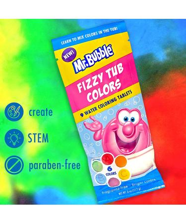 Mr. Bubble Fizzy Tub Colors - 12 Packets, 9 Tablets Each, 108 Tablets Total - Buy Online on SooperMarket.com