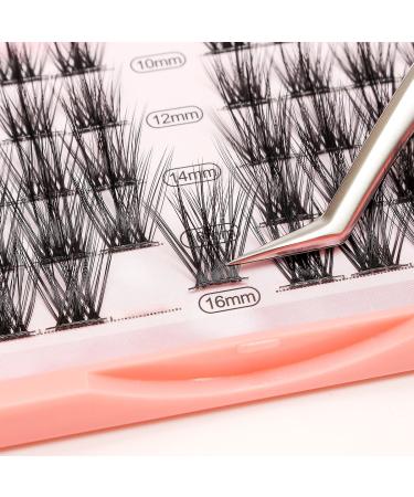 Buy 10-12-14-16mm Mixed Wide Stem Cluster Lashes | 3D Volume Soft & Lightweight Individual False Eyelashes - Buy Online on SooperMarket.com