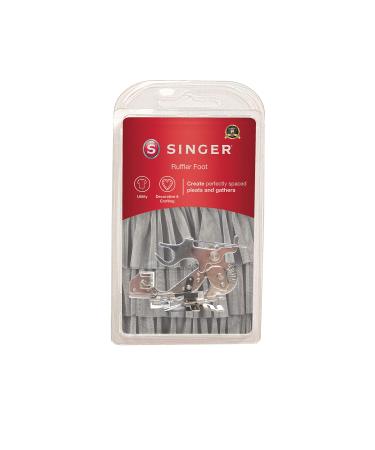 SINGER | Ruffler Attachment Presser Foot, Perfectly Spaced Pleats / Gathers, Easily Adjust Closeness & Depth, Light to Medium Fabrics - Sewing Made Easy, Silver
