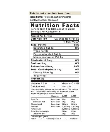 Kettle Brand Unsalted Potato Chips 5oz (15 Pack) - Healthy Snack Option - Buy Online on SooperMarket.com