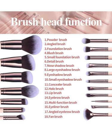 BS-MALL 18-Piece Makeup Brush Set with 5 Makeup Sponges & Holder Case - Buy Online on SooperMarket.com