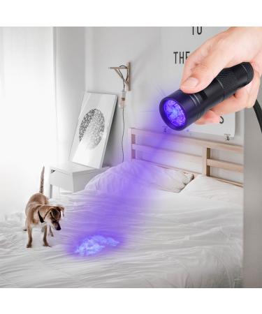 BeinHome UV Flashlight Black Light - 5 Pack UV Lamps with 12 LEDs 395nm Pet Urine Detector for Dog and Cat - Includes 15 AAA Batteries - Buy Online on SooperMarket.com