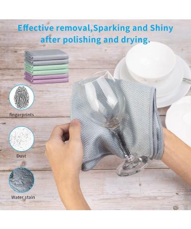 Nanoscale Microfiber Cleaning Cloth Set - 6 Pack for Streak-Free Glass, Mirror, Stainless Steel, and more - Buy Online on SooperMarket.com