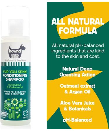 HOWND Yup You Stink 250ml - Dog Shampoo for Smelly Dogs - Fox Poo Shampoo for Dogs - Sensitive Skin Formula with Oatmeal, Eucalyptus, and Cedarwood - Dog Shampoo and Conditioner - Buy Online on SooperMarket.com