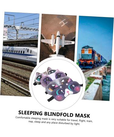 Healeved 4 Pcs Blindfold Ice Pack Silk Eye Mask Set for Sleep | Animal Print Plush Travel Masks | Snap Covers for Work and Travel - Buy Online on SooperMarket.com
