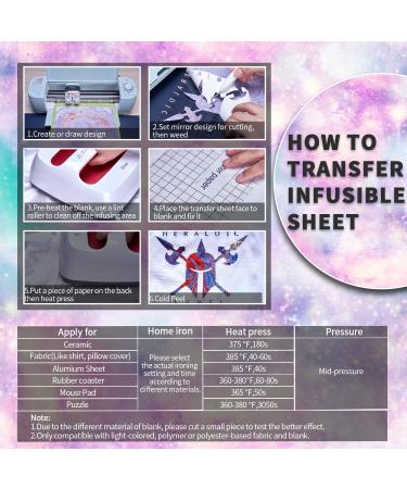 FANGZHIDI Infusible Transfer Ink Sheets 12 pcs Blue Solid Color Bundle - Pre-Printed Sublimation Paper for T-Shirt and Mug - Buy Online on SooperMarket.com