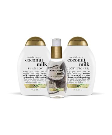 OGX Nourishing + Coconut Milk Shampoo & Conditioner Set - 25.4 Fl Oz (Pack of 2) - Buy Online on SooperMarket.com