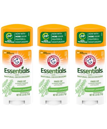 Arm & Hammer Essentials Deodorant Rosemary Lavender 2.5oz Pack of 3