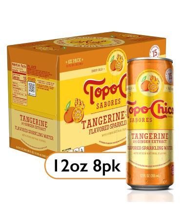 Buy Topo Chico Tangerine with Ginger Extract 12oz 8pk - Refreshing Sparkling Water | International Shipping Available - Buy Online on SooperMarket.com