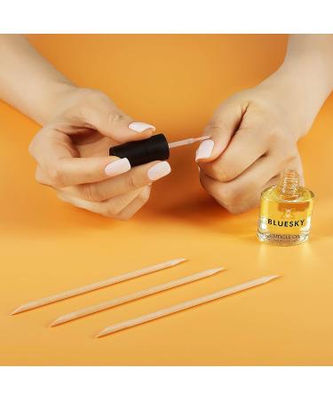 Bluesky 10 Wooden Cuticle Pushers Orange Wood Sticks - Double End Nail Cleaner Tool 11.5cm - 4.5 Inches - Buy Online on SooperMarket.com