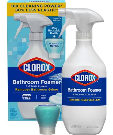 Clorox Bathroom Foamer Cleaner - Refillable Fresh Scent 1.13 Fl Oz - Household Essentials for a Sparkling Clean Home - Buy Online on SooperMarket.com