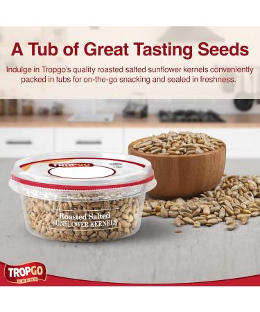 Tropgo Roasted Salted Sunflower Seed Kernels 125gr - Gluten Free Tub of Sun Flower Seeds - Non-GMO Seeds for Eating - Ready-to-Eat Snacks for Kids and Adults - Buy Online on SooperMarket.com