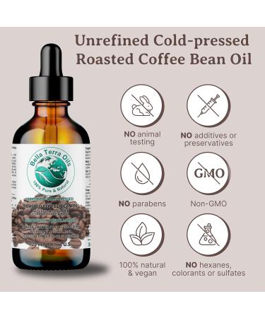 Coffee Bean Oil from Roasted Beans. 120 ml. 100% Pure. Carrier Oil. Cold-pressed. Unrefined. Organic. Single Ingredient. Rich in Antioxidants. Nourishes Under-Eye Skin. Natural Moisturizer for Face and Body. Bella Terra Oils. 120 ml (Pack of 1) - Buy Online on SooperMarket.com