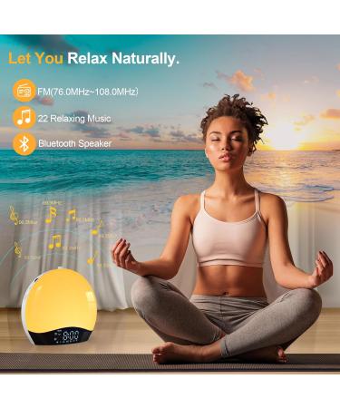 Bluetooth Daylight Alarm Clock with Sunrise Simulation & 22 Natural Sounds | Wake Up Light & Bedside Lamp for Kids - 20 Brightness Levels - Buy Online on SooperMarket.com