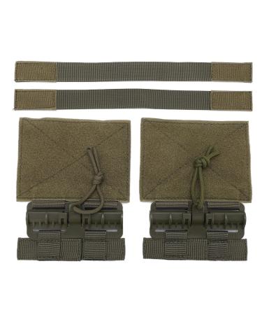2 pieces of backpack Additional bags vest quick lock set molle Removal Buckle vest removal buckle set quick lock set accessories for tactical backpack backpack accessories (green)