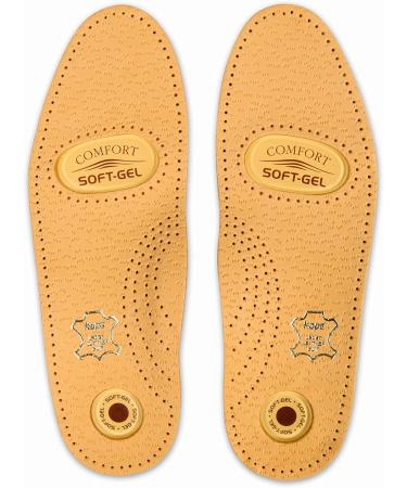 Buy Kaps Relax Gel Orthopedic Shoe Inserts - High-Quality Leather Insoles with Gel Cushions for Men & Women | All Sizes Available (41 EUR) - Buy Online on SooperMarket.com