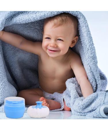 JNAWA Baby Powder Puff Box Drum - 2 Piece Set | Portable Sponge Body Puff for Children | Fluffy Powder Care Box - Buy Online on SooperMarket.com