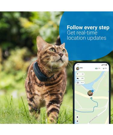 Tractive Waterproof GPS Cat Tracker - Dark Blue | Unlimited Range & Activity Monitoring - Buy Online on SooperMarket.com