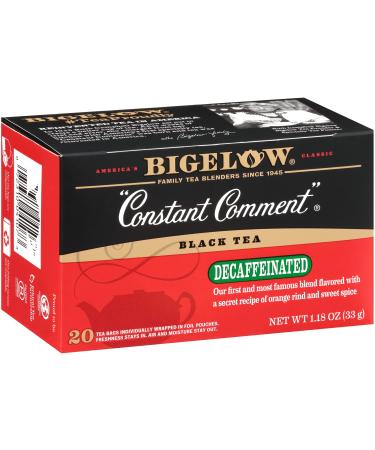 Bigelow Decaffeinated Constant Comment Black Tea, 20 Count (Pack of 6), 120 Total Tea Bags