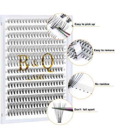 10D-0.10D+20D-0.07D Cluster Lashes 280 Clusters C D Curl B&Q LASH Individual Eyelashes | DIY Lash Extensions at Home | 9-15MIX - Buy Online on SooperMarket.com