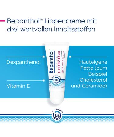Bepanthol Rich Lip Cream 7.5ml - Soothes & Heals Rough Chapped Lips | International Shipping Available - Buy Online on SooperMarket.com