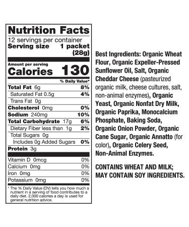 Annie's Organic Cheddar Bunnies Baked Snack Crackers - 12 ct, 1 Ounce (Pack of 12) - Buy Online on SooperMarket.com