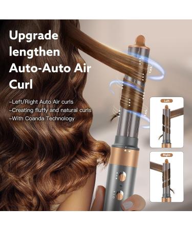 webeauty 5-in-1 Hair Dryer Brush - Professional Hot Air Brush for Fast Drying Curling and Straightening - Ceramic Coating & Negative Ion Technology - 110000 RPM (Grey/Gold - Buy Online on SooperMarket.com