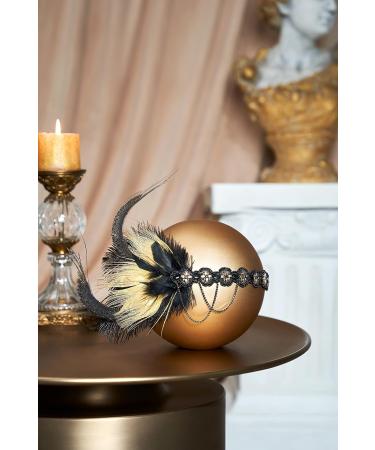 BABEYOND 1920s Sequined Showgirl Headpiece Feather Headband | Flapper Gatsby Hair Accessory - Buy Online on SooperMarket.com