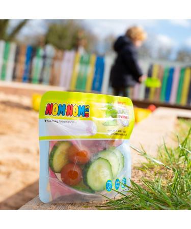 Nom Nom Kids 10 Reusable Snack Bags - Monster Design, BPA-Free, No Leak, Air-Tight, Ideal for Baby Led Weaning, Eco-Friendly - Buy Online on SooperMarket.com