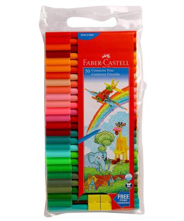 Faber Castell Connector Pens, Multicolor - Pack of 50