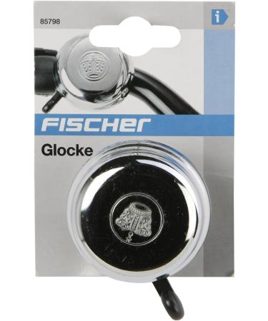 Fischer Unisex Chrome Bicycle Bell - Stylish Silver/Chrome-Plated Bike Accessory | One Size EU - Buy Online on SooperMarket.com